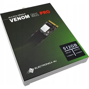Interní pevný disk Rychlý SSD disk VENOM M1 PRO 512GB M.2 NVMe PCIe Gen4x4 2280 7400/2700 MB/s