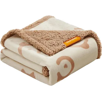 Pelíšek pro psa VODĚODOLNÁ DEKA PRO PRO PSA KOČKU BÉŽOVÁ PODLOŽKA NA POHOVKU 127x101 CM