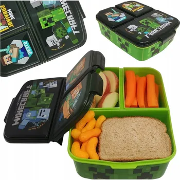 Svačinový box KRABIČKA S PŘIHRÁDKAMI PRO DĚTI OBĚD-BOX KRABIČKY KONTEJNERY