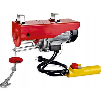 lanový naviják ELEKTRICKÝ LANOVÝ NAVIJÁK ZDVIHÁK 300 kg 550 W SILNÝ S KLADKOU 12 m