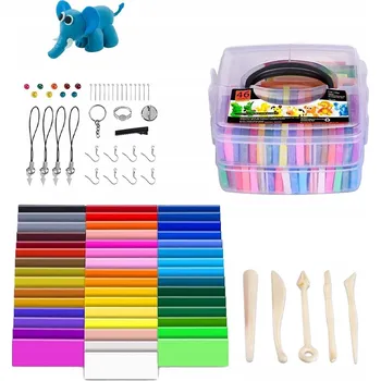 Modelovací hmota 46 ŠKOLNÍ PLASTELÍNA POLYMEROVÁ HMOTA PĚNOVÁ HMOTA + PŘÍSLUŠENSTVÍ