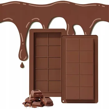 Forma na pečení 2x SILIKONOVÁ FORMA NA ČOKOLÁDU DVOJITÁ SADA NA SLADKOSTI