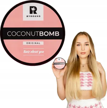 Vlasová regenerace Byrokko Coconut Bomb KOKOSOVÁ MASKA NA VLASY s Kokosovým Olejem pro HLADKÉ VLASY 180 ml