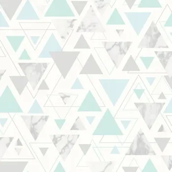 Tapeta Geometrická tapeta – trojúhelníky; šedo-modrá