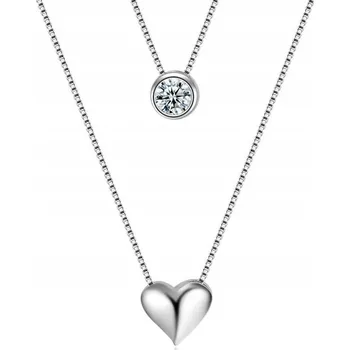Náhrdelník Náhrdelník Fashion Heart - Stříbrná KP-23377