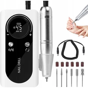 BRUSKA NA NEHTY MANIKÚRA PEDIKÚRA PROFESIONÁLNÍ SADA FRÉZ 45000 OT./MIN