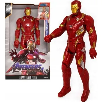 Figurka IRON MAN VELKÁ FIGURKA AVENGERS SVĚTLO LED ZVUK POHYBLIVÁ IRONMAN 30CM