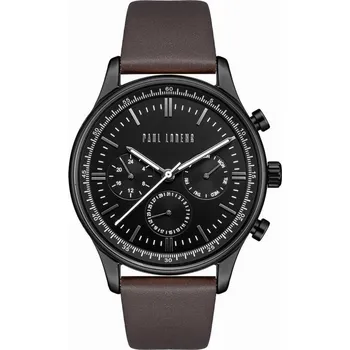 Hodinky PÁNSKÉ HODINKY Hnědý kožený opasek PAUL LORENS - PL10602A2-1B2 + KRABIČKA