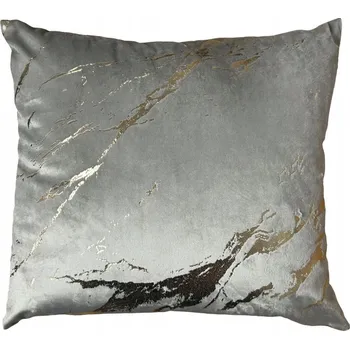 Povlečení GLAMOUR POVLEČENÍ NA POLŠTÁŘ 50x30 cm VELUROVÉ ŠEDO-BÉŽOVÉ ZLATÉ