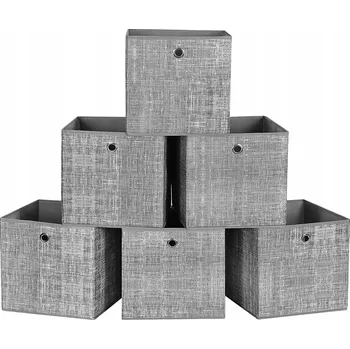 Úložný box Úložné boxy z látky Songmics šedé, 6 ks
