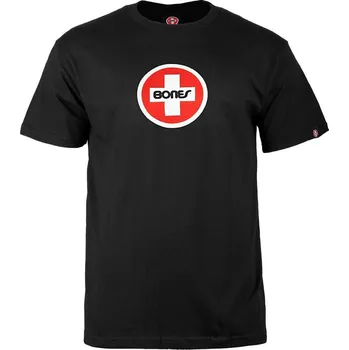 Pánské tričko bones Pánské triko swiss circle black