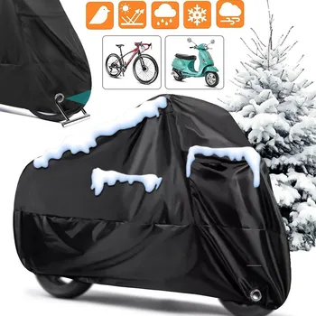 Plachta na motorové vozidlo MOTOCYKLOVÁ PLACHTA NA ZIMU I LÉTO, PEVNÁ, VODĚODOLNÁ, PROTI SNĚHU, ČERNÁ, 190T