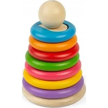 Dřevěná hračka Bigjigs Toys Nasazování tvarů na tyč