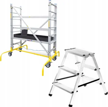 Stavební technika Pojízdné lešení Drabex hliníkové 0,50x1,80 m, pracovní výška 4,09 m