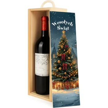 Vánoční dekorace KRABIČKA NA LÁHEV VÁNOČNÍ VÍNO POD VÁNOČNÍ STROMEČEK DÁRKOVÝ DÁREK