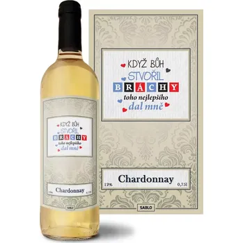 Víno Sablio Bílé víno Když Bůh stvořil bráchy: 0,75 l