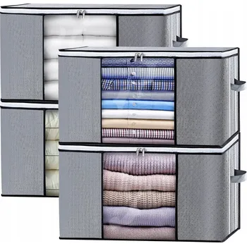 Úložný box ÚLOŽNÝ BOX NA OBLEČENÍ ORGANIZÉR DO SKŘÍNĚ KONTEJNERY 90L x4