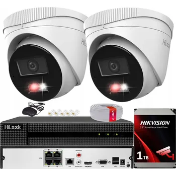 Bezpečnostní kamera SADA MONITOROVACÍCH KAMER 6MPx 3K+ 2 KAMERY HILOOK BY HIKVISION PoE DISK 1TB