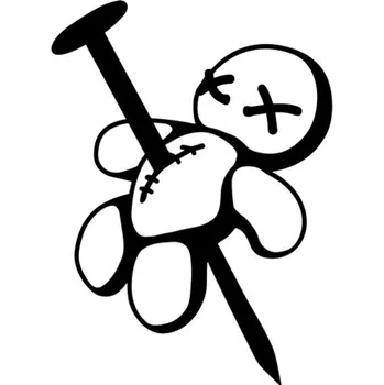 Samolepicí dekorace na vozidlo Samolepka woodoo panenka na auto a motorku, tuning nálepka (6270)