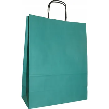 Papírová taška 32 x 12 x 41 cm, 50 ks, zelená AWIH