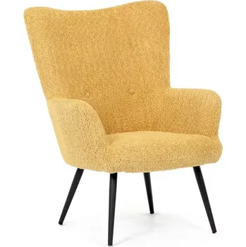 Křeslo Pohodlné křeslo ušák NORDIC Žluté