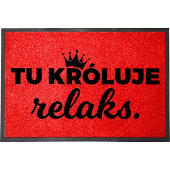 Rohožka VCHODOVÁ ROHOŽKA ČERVENÁ 40X60CM KE DVEŘÍM S HUMOREM | RELAX