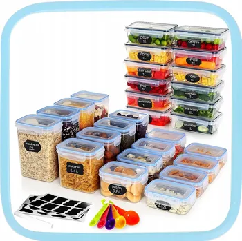 Dóza na potraviny X28 HERMETICKÉ NÁDOBY NA POTRAVINY ÚLOŽNÉ BOXY + DÁREK