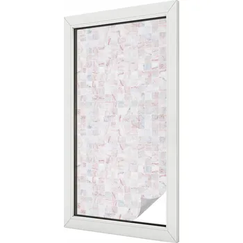 Okenní dekorace Dekorativní mléčná vitrážová fólie na okno, sklo - kamenná mozaika 50x100 cm