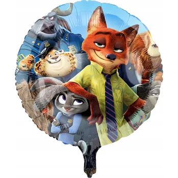 Balónek Fóliový balónek Zootropolis s postavičkami, 18 palců (45 cm) – narozeninový balónek