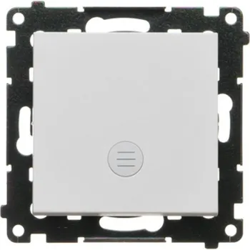 vypínač Vypínač jednopólový, s orientačním LED podsvětlením, řazení 1So, 10 A / 230, Simon 55 TW1L.01/114, šedá světlá