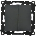 Vypínač sériový, řazení 5, 10 A / 230 V~, bezšroubové svorky, Simon 55 TW5.01/149, černá metalizovaná