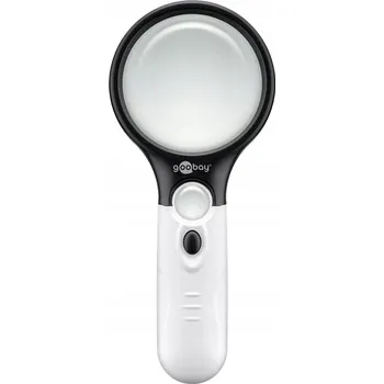 LED LUPA S PODSVÍCENÍM PRO ČTENÍ 2X 12X ZVĚTŠOVACÍ SKLO