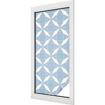 Okenní dekorace Samolepicí Mléčná Fólie na Sklo Okno s Květinovými Ornamenty 50x116 cm