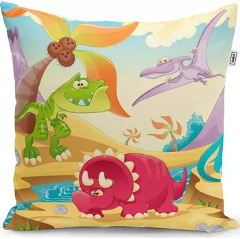 Polštář Sablio Polštář Dinosauři 5 - 40x40 cm