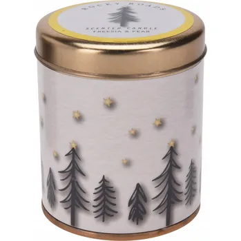 Svíčka Vonná svíčka ve vánočním balení FRESIA&PEAR 12h 8cm DÁREK