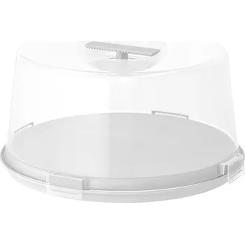 Krabice na dort Ikea Krispig s víkem, průhledná a bílá, 36 cm