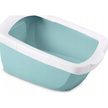 Toaleta pro kočku IMAC Funny, kočičí toaleta (toaleta) pro kočky, bílo/tyrkysová, 62x49,5x33 cm