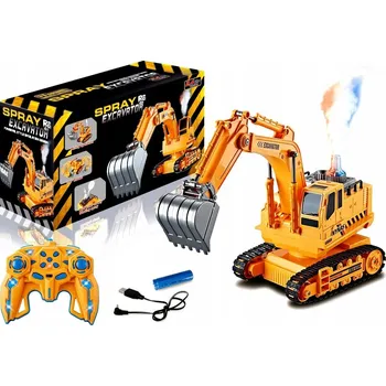 autíčko PÁSOVÝ BAGR NA DÁLKOVÉ OVLÁDÁNÍ S FUNKCÍ SPUCHOVAČE AUTÍČKO S VODNÍ PÁROU