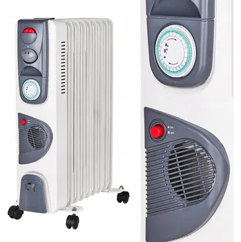 Topidlo Giga Polský Olejový radiátor 11 žeberový Ravanson termostat 90 M3 Tádžik