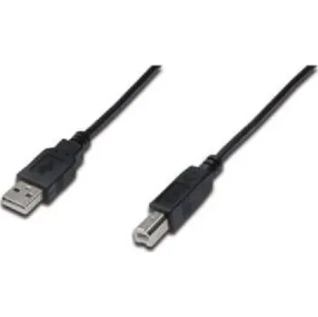 Datový kabel Digitus Připojovací kabel USB 2.0, typ A - B M / M, 0,5 m, černý - AK-300105-005-S