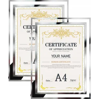 Obraz RÁMEČEK NA FOTKY SKLENĚNÝ SADA 2 KS A4 PRŮHLEDNÝ STOJÍCÍ MODERNÍ