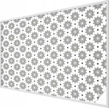 Okenní dekorace Samolepicí fólie na okno proti slunci – mléčná, klasické rozety 200x146 cm