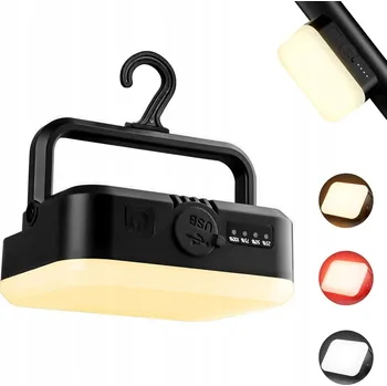 Svítilna LED kempingová lampa, 5 režimů, voděodolná, nabíjení USB