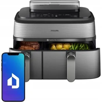 fritéza Horkovzdušná fritéza AIRFRYER Philips OVI 9L SE 2 KOŠI A VAŘENÍM V PÁŘE