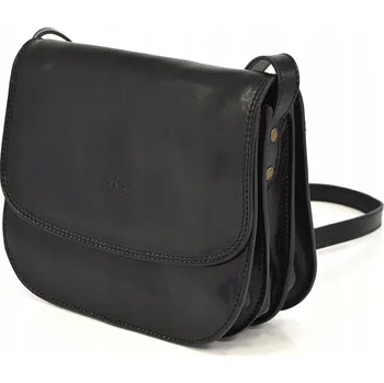 Kabelka Vera Pelle kabelka kožená kabelka přes rameno z pravé kůže černá