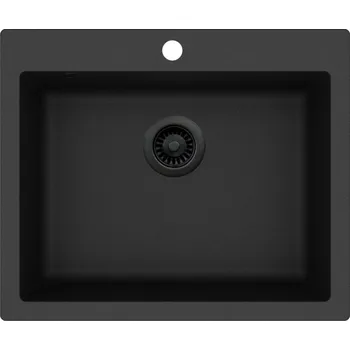 Granitový dřez Granitový dřez Helika SIMPLEX SQS101 černá edice