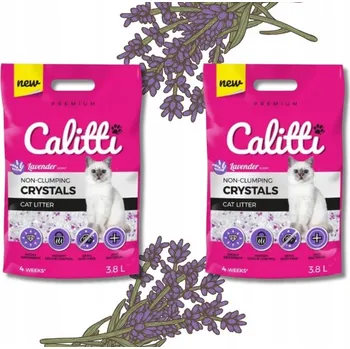 Podestýlka pro kočku Silikonové stelivo Calitti levandulová antibakteriální 16x3,80 l