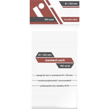 Příslušenství k deskovým hrám Obaly na karty Rebel (61x103 mm) „Standard Czech“, 100 kusů