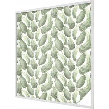 Okenní dekorace Samolepicí okenní Fólie Mléčně dekorativní zelené listy 100x116 cm