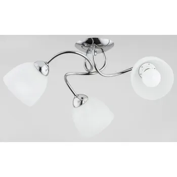 Stropní svítidlo SILIA 3x E27 chrom Alfa 27503 bílá stínidla